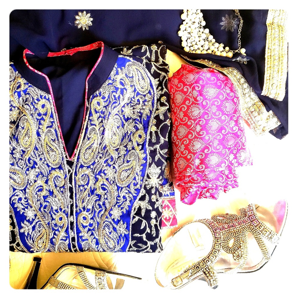 Pakistani chiffon dress